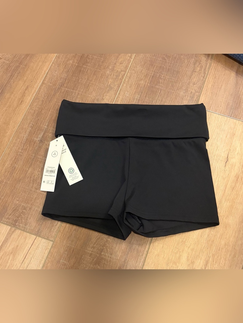 No boundaries Black Fold-Over Waist Women's Athletic Shorts